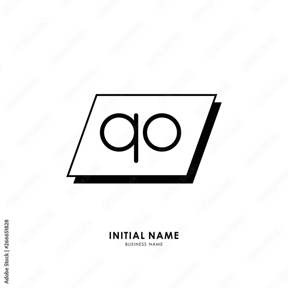 Q O QO Initial logo letter with minimalist concept. Vector with scandinavian style logo. Q O QO Initial logo letter with minimalist concept. Vector with scandinavian style logo.