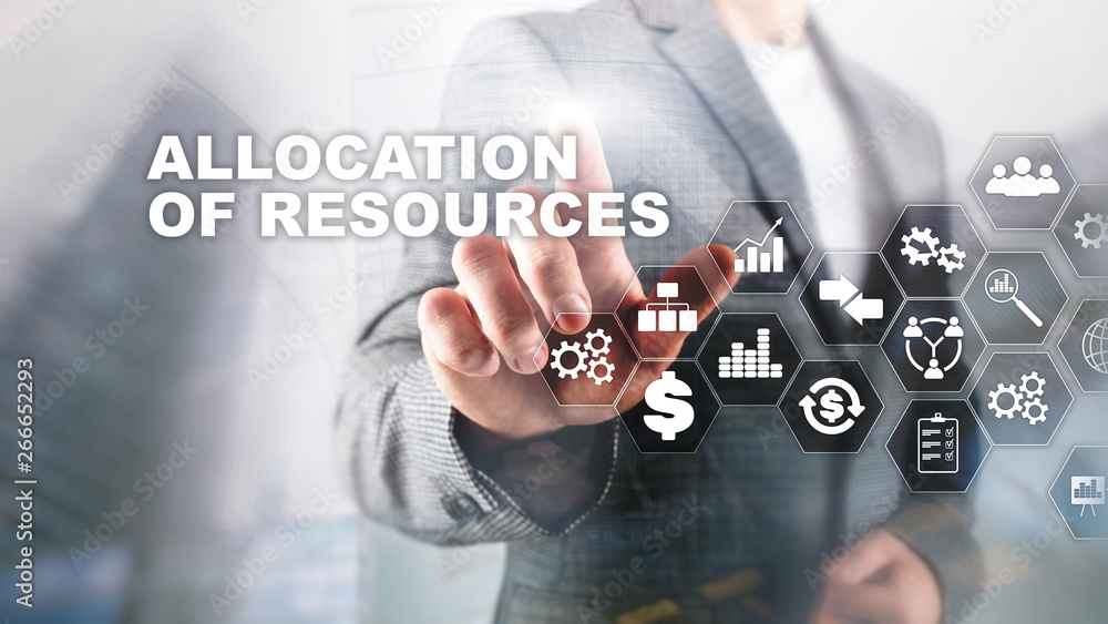 Allocation of resources concept. Strategic planning. Mixed media. Abstract business background. Financial technology and communication concept Allocation of resources concept. Strategic planning. Mixed media. Abstract business background. Financial technology and communication concept