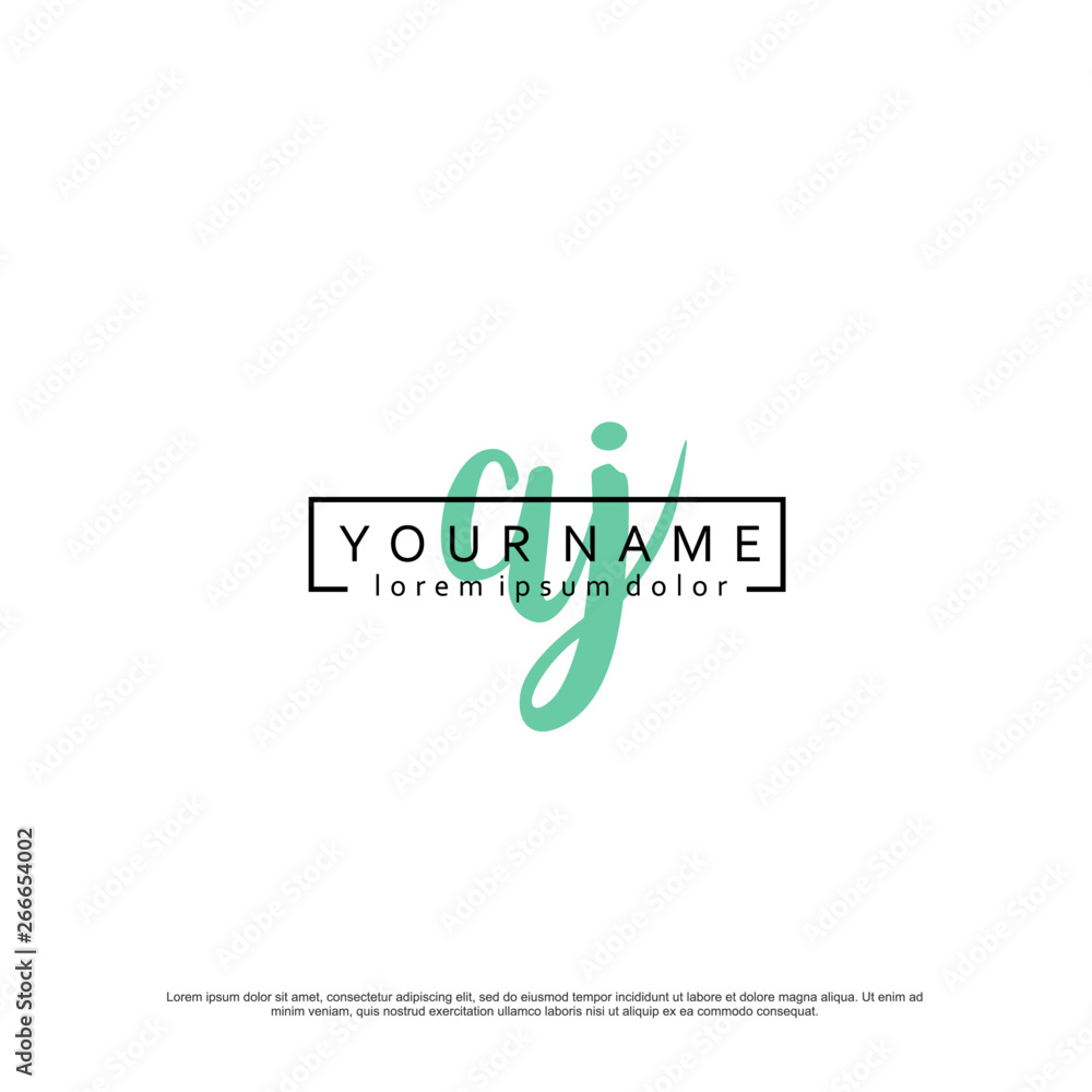 Initial A J AJ elegant logo template vector Initial A J AJ elegant logo template vector