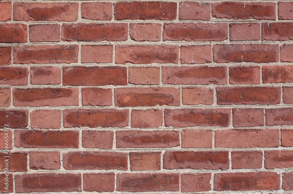 Red Brick Wall Background/Texture Muted Landscape View Red Brick Wall Background/Texture Muted Landscape View