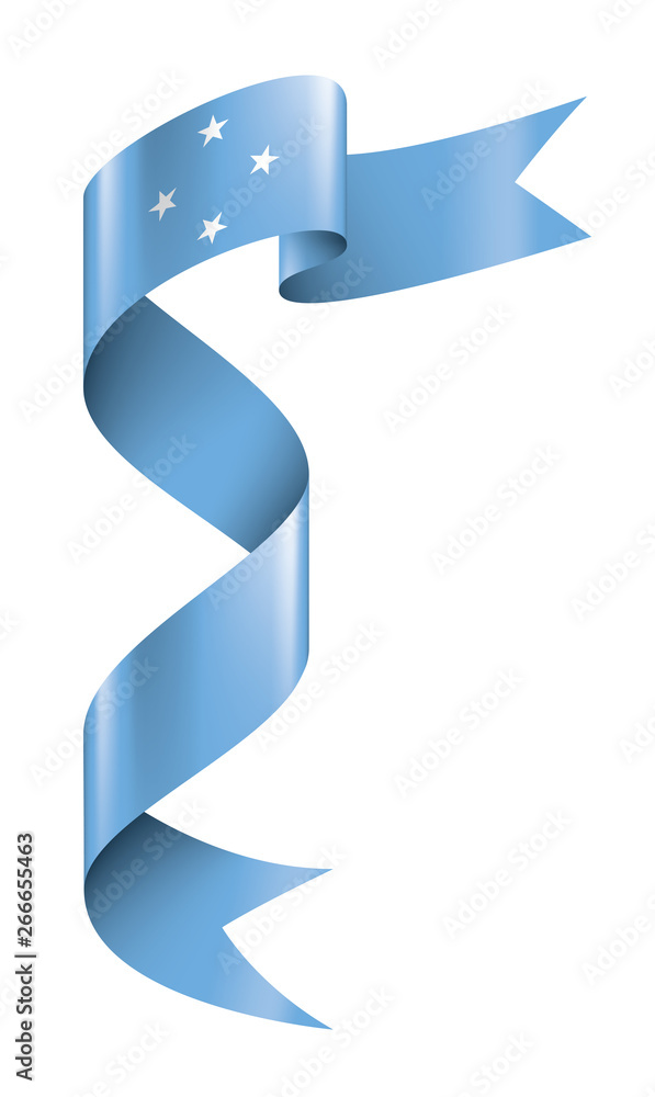 Federated States Micronesia flag, vector illustration on a white background Federated States Micronesia flag, vector illustration on a white background