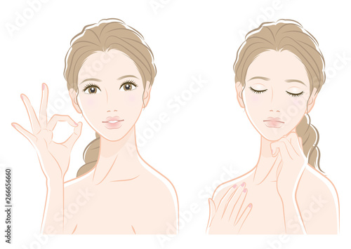 美しい女性のイラスト