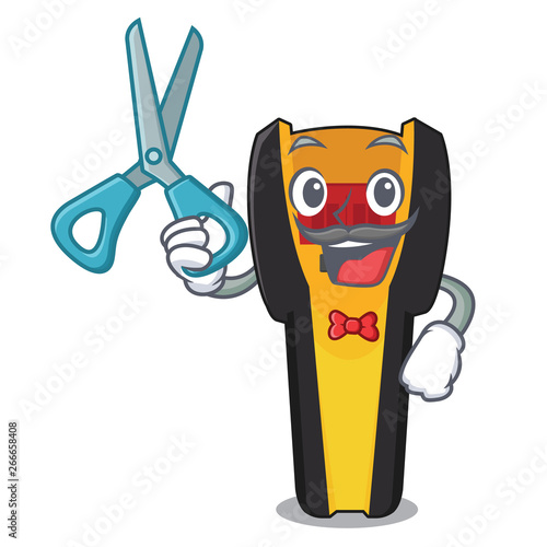 Barber stud finder isolated with the character