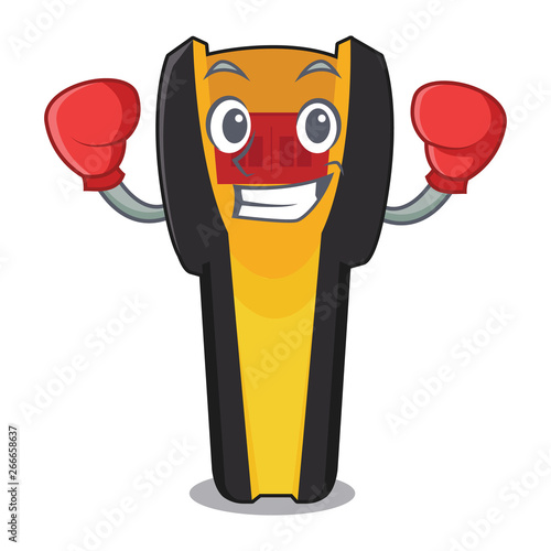 Boxing stud finder isolated with the character