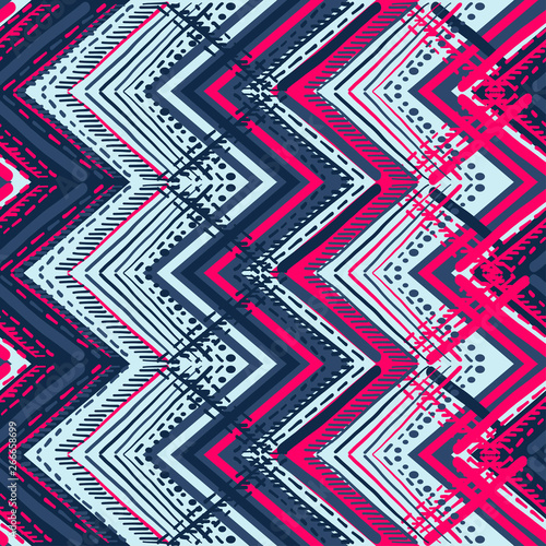 Abstract Ikat and boho style handcraft fabric pattern. Traditional Ethnic design for clothing and textile background, carpet or wallpaper