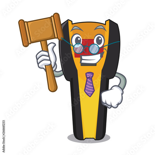 Judge stud friends above wooden cartoon table