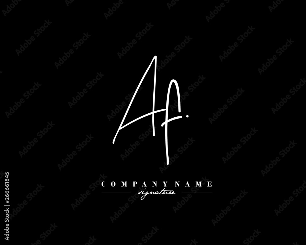 A F AF Signature initial logo template vector A F AF Signature initial logo template vector