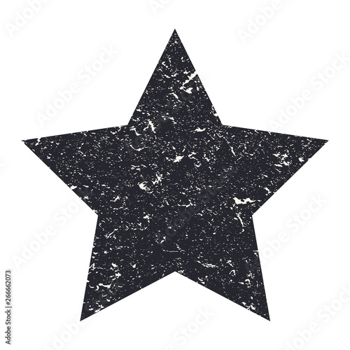 Grunge star. Black star with colored particles on an isolated white background. Marble star. Vector illustration. © Vero