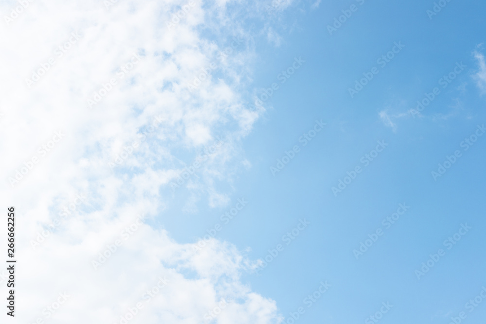 Clear sky with 2 path of cloud and blue sky Clear sky with 2 path of cloud and blue sky