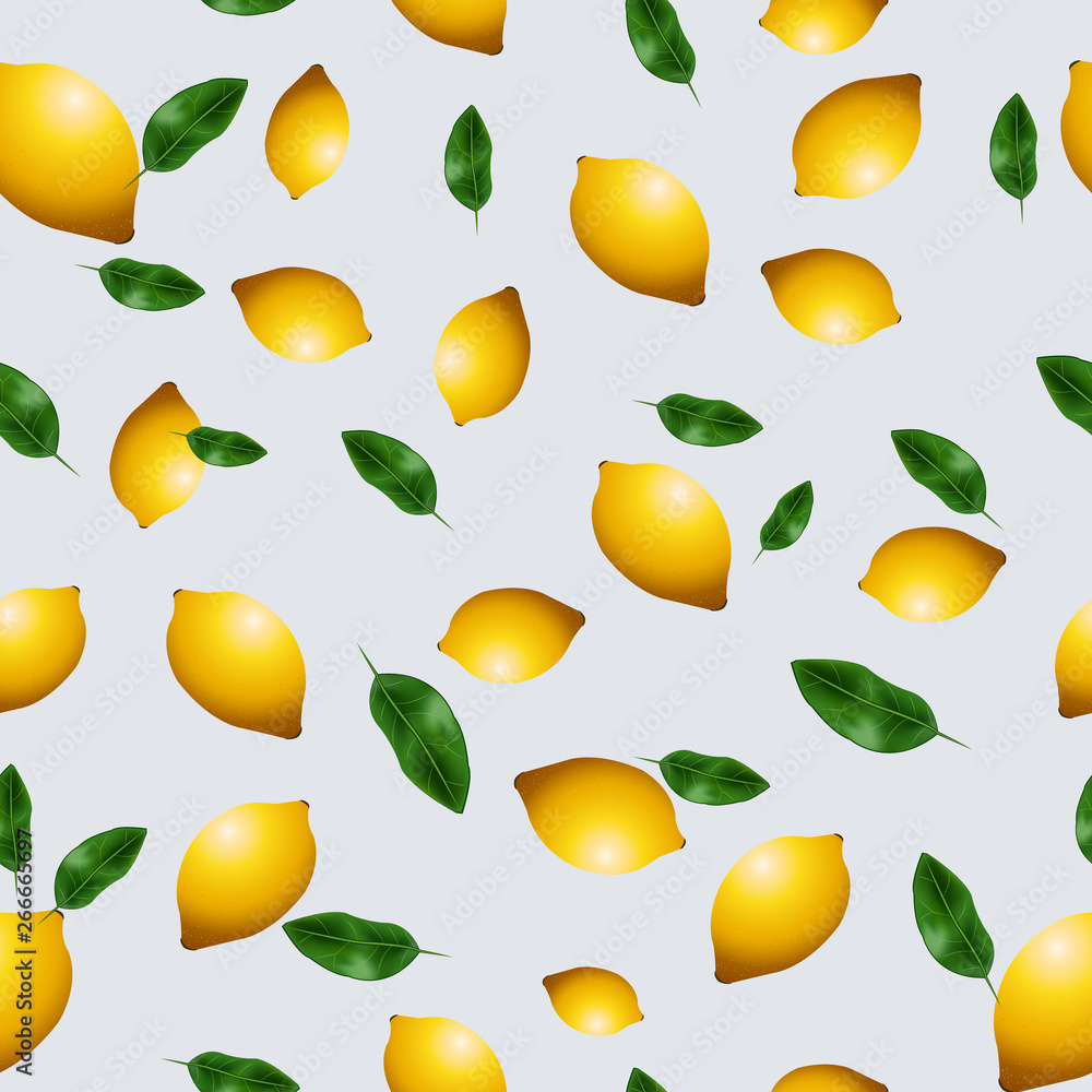 seamless wallpaper, vector background with lemons and leaves, pattern seamless wallpaper, vector background with lemons and leaves, pattern