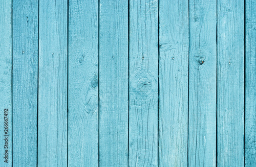 Old blue wood background, Old painted planks. Texture