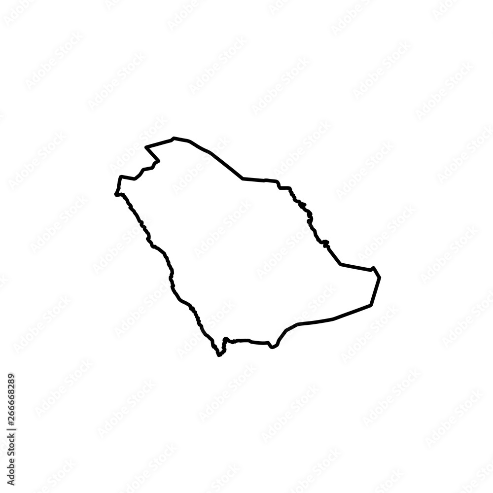 Fototapeta Map Of Saudi Arabia. Vector illustration