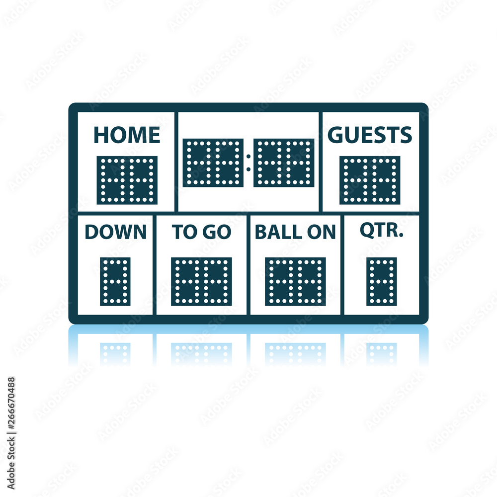 American Football Scoreboard Icon American Football Scoreboard Icon