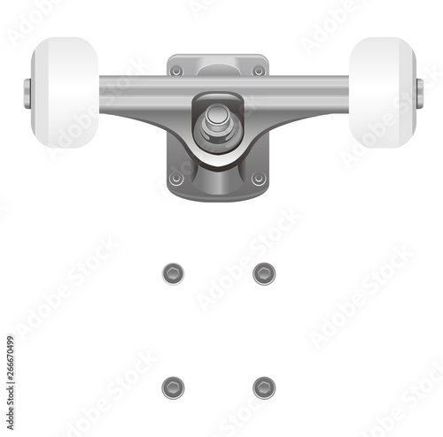 skateboard parts illustration (wheel/track etc.)