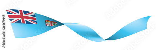 Fiji flag, vector illustration on a white background