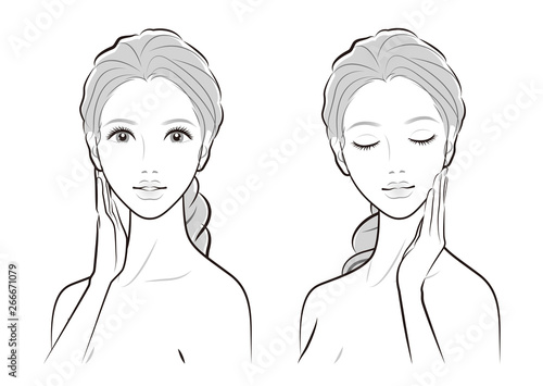 美しい女性のイラスト