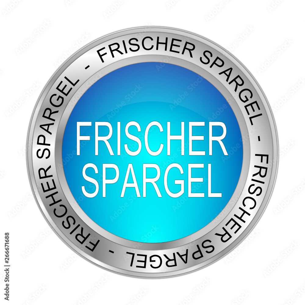 fresh Asparagus Button - in german - 3D illustration fresh Asparagus Button - in german - 3D illustration