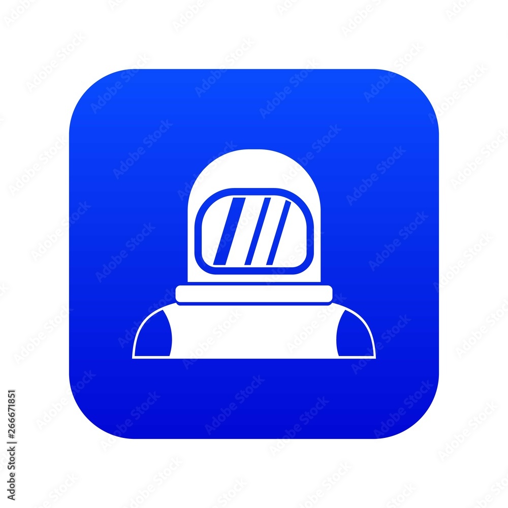 Astronaut icon digital blue for any design isolated on white vector illustration Astronaut icon digital blue for any design isolated on white vector illustration