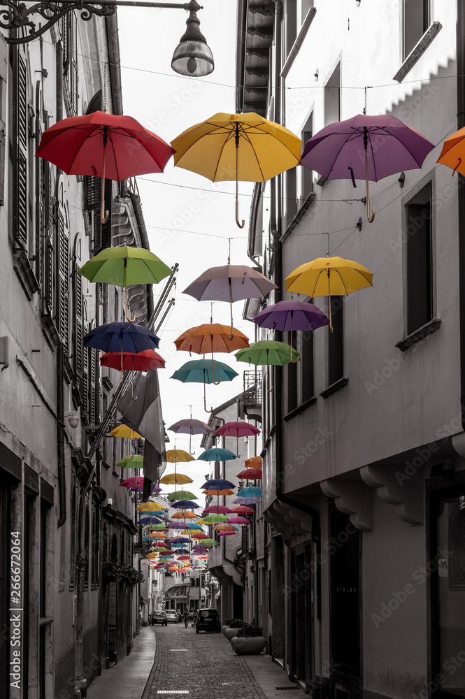 Belluno street umbrellas 