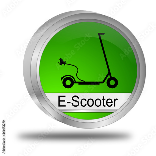 E-Scooter Button - 3D illustration