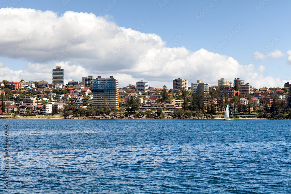 Fototapeta premium View of residential homes and apartments