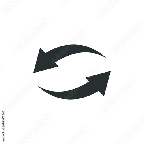curved arrow icon vector. curve arrow icon. Vector illustration