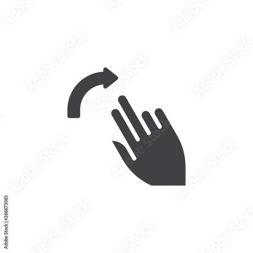 2x flick right vector icon. Hand Click filled flat sign for mobile concept and web design. Two finger touch gesture glyph icon. Symbol, logo illustration. Pixel perfect vector graphics