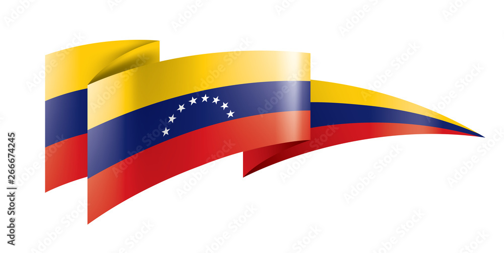 Obraz premium Venezuela flag, vector illustration on a white background