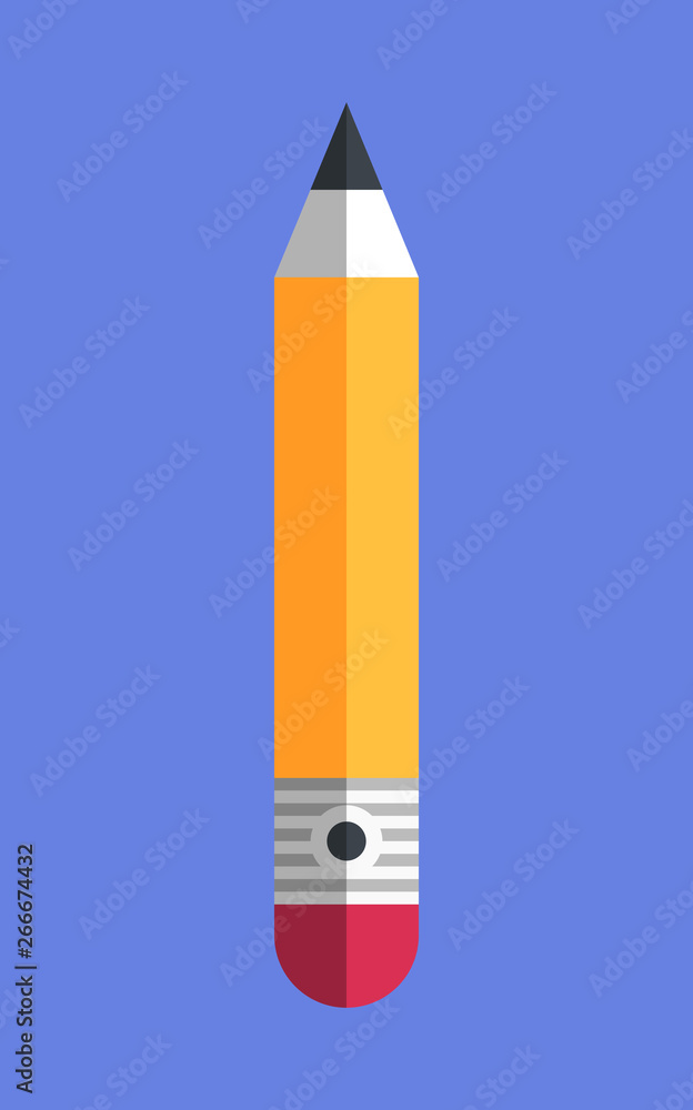 Pencil. Simple design, vector flat icon. Pencil. Simple design, vector flat icon.