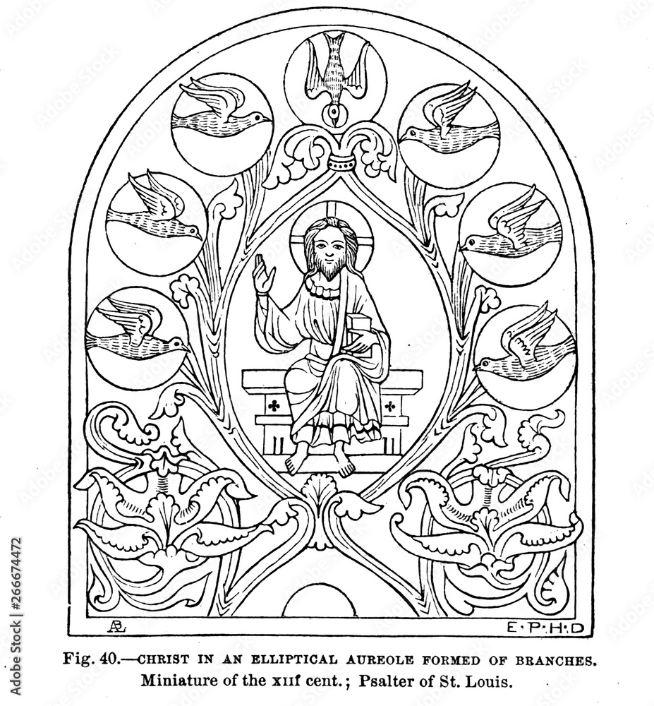 Christian illustration. Old image Christian illustration. Old image