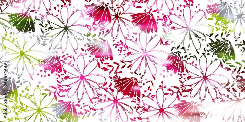 Fototapeta premium Floral pattern chammomile. Florals vector surface design.