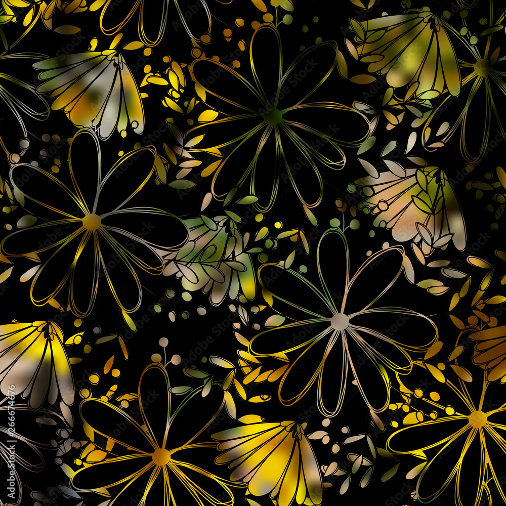 Floral pattern chammomile. Florals vector surface design. Floral pattern chammomile. Florals vector surface design.