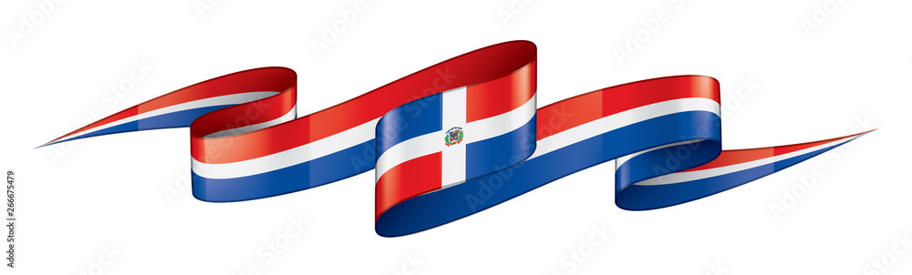 Dominicana flag, vector illustration on a white background