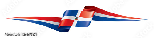 Dominicana flag, vector illustration on a white background