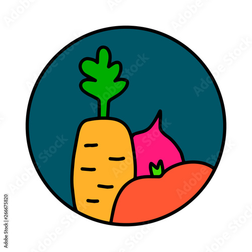 Vegetables hand drawn logotype logo for prints posters t shirts branding fruit store bar vegan restaurant drinks cocktails