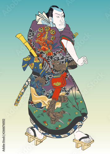 浮世絵　栄優見立十人男　金神蝶五郎