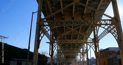 Old bridge in upper Harlem - footage is delivered in rec.709 - ready for color grade or LUT. photo