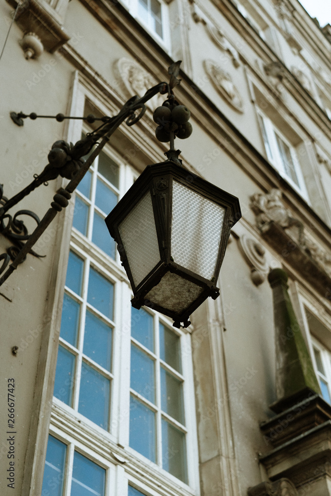 Street forged lanterns Gdansk, Poland.