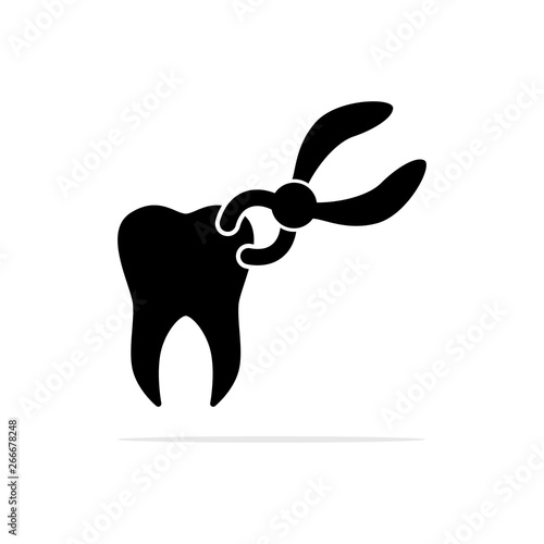 Tooth pliers icon.Vector concept illustration for design.