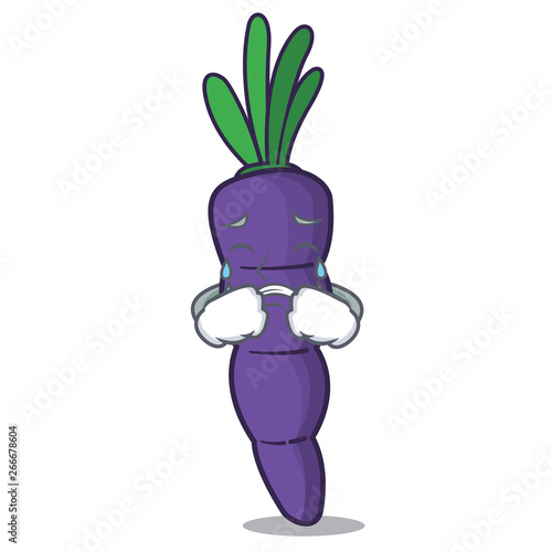 Crying purple carrots in the character shape