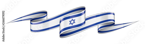 Israel flag, vector illustration on a white background