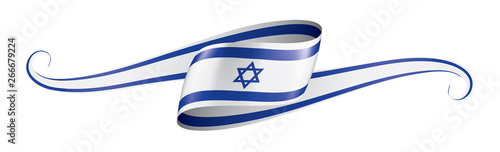 Israel flag, vector illustration on a white background