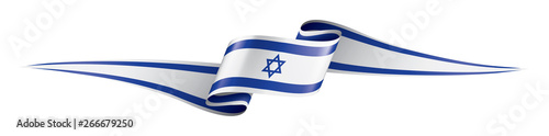 Israel flag, vector illustration on a white background