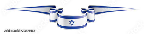 Israel flag, vector illustration on a white background