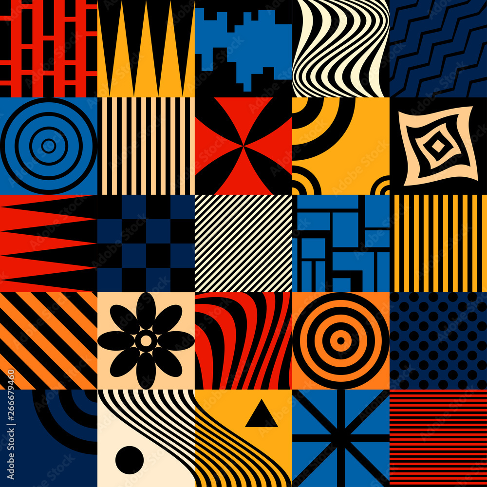 Obraz premium Seamless retro 80s pattern
