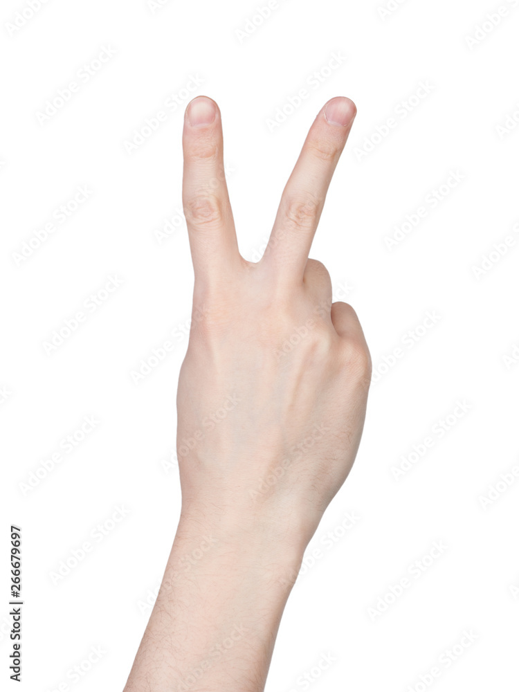 Male hand finger number Male hand finger number
