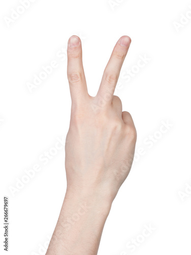 Male hand finger number