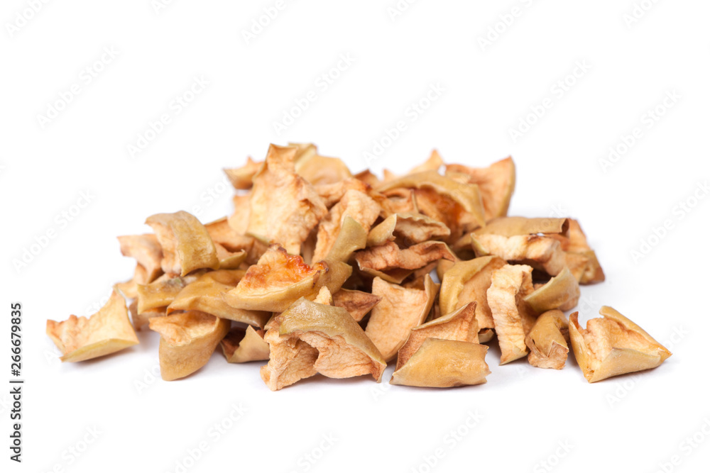 Heap of dried apple slices