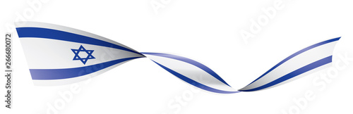 Israel flag, vector illustration on a white background