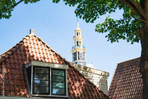 rooftiles , tower of Main tower, Hoorn, The Netherlands photo